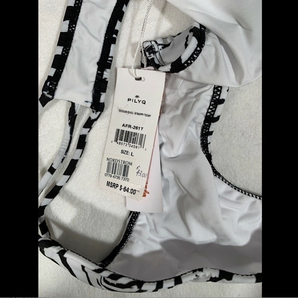 NWT $64 PilyQ Zebra Print Brazilian Bikini Bottoms - Picture 6 of 7